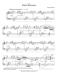 Petite Berceuse von Samuel Barber (Download) 