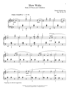 Slow Waltz von Dmitri Kabalevsky (Download) 