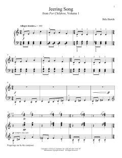 Jeering Song von Béla Bartók (Download) 