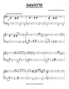 Gavotte [Jazz version] von Johann Sebastian Bach (Download) 
