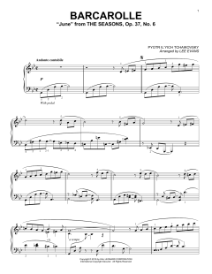 Barcarolle In G Minor ("June"), Op. 37, No. 6 von Pyotr Il'yich Tchaikovsky (Download) 