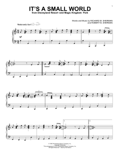 It's A Small World [Jazz version] von Robert B. Sherman (Download) 