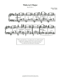 Waltz In E Major, Op.39 No.2 von Johannes Brahms (Download) 