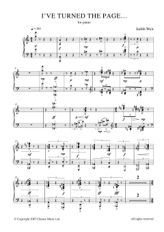 I've Turned The Page von Judith Weir (Download) 