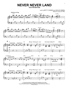 Never Never Land [Jazz version] von Adolph Green (Download) 