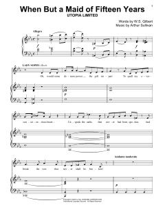When But A Maid Of Fifteen Years von Gilbert & Sullivan (Download) 
