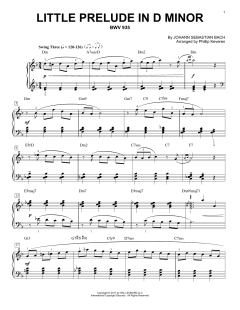 Little Prelude In D Minor, BWV 935 [Jazz version] von Johann Sebastian Bach (Download) 