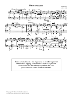 Humoresque von Edvard Grieg (Download) 