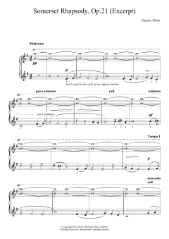 A Somerset Rhapsody, Op. 21 von Gustav Holst (Download) 