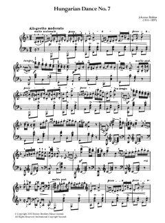 Hungarian Dance No.7 von Johannes Brahms (Download) 