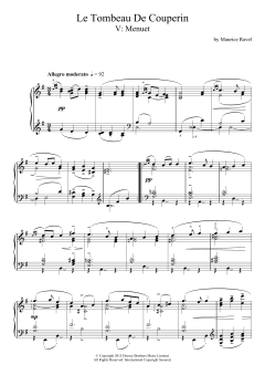 Le Tombeau De Couperin - V. Menuet von Maurice Ravel (Download) 