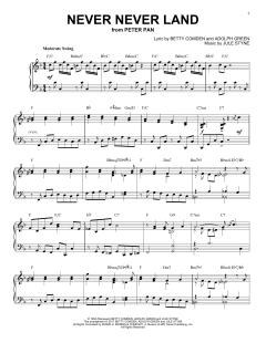 Never Never Land [Jazz version] von Adolph Green (Download) 