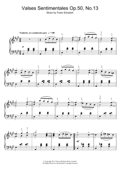 Valses Sentimentales, Op.50 No.13 von Franz Schubert (Download) 
