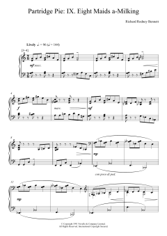 Eight Maids A-Milking von Richard Rodney Bennett (Download) 