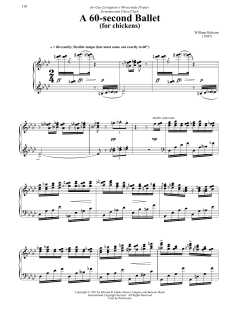 A 60-Second Ballet (For Chickens) von William Bolcom (Download) 