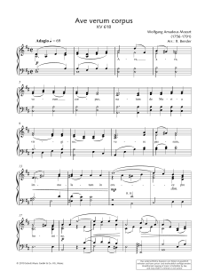 Ave Verum Corpus von Wolfgang Amadeus Mozart (Download) 