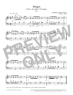 Allegro in B-flat major von Wolfgang Amadeus Mozart (Download) 