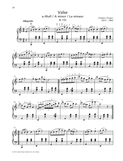 Valse A minor von Frédéric Chopin (Download) 