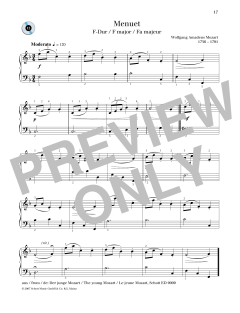 Minuet F major von Wolfgang Amadeus Mozart (Download) 