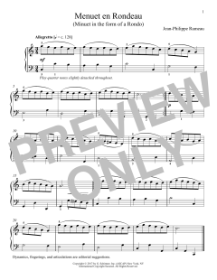 Menuet En Rondeau von Jean-Phillip Rameau (Download) 