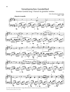 Venetian Gondola Song von Felix Mendelssohn Bartholdy (Download) 