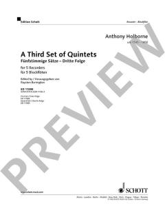A Third Set of Quintets Vol. 3 von Anthony Holborne 