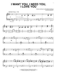 I Want You, I Need You, I Love You [Jazz version] von Elvis Presley (Download) 