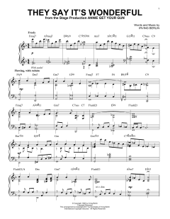 They Say It's Wonderful [Jazz version] von Irving Berlin (Download) 