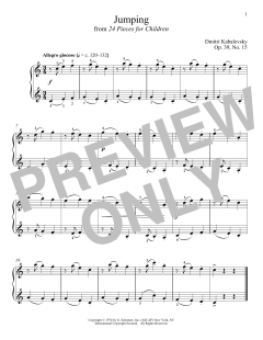 Jumping, Op. 39, No. 15 von Dmitri Kabalevsky (Download) 