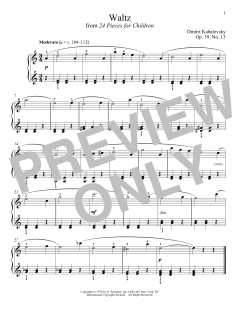 Waltz, Op. 39, No. 13 von Dmitri Kabalevsky (Download) 