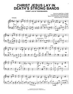 Christ Jesus Lay In Death's Strong Bands von Martin Luther (Download) 