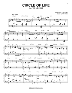 Circle Of Life [Jazz version] von Elton John (Download) 