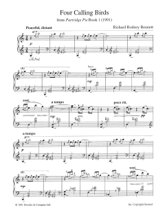 Four Calling Birds von Richard Rodney Bennett (Download) 