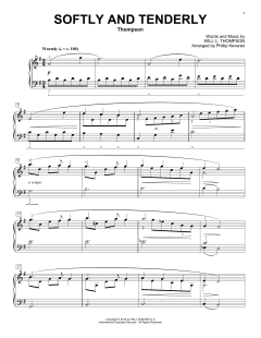Softly And Tenderly [Classical version] von Will L. Thompson (Download) 