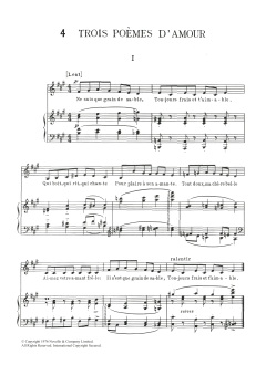 Trois Poemes d'Amour von Erik Satie (Download) 
