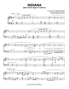 Indiana (Back Home Again In Indiana) [Jazz version] von Ballard MacDonald (Download) 