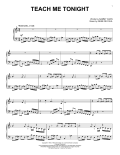 Teach Me Tonight von Sammy Cahn (Download) 