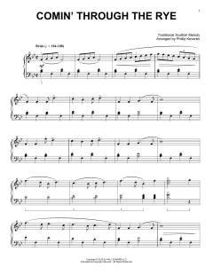 Comin' Through The Rye von Traditional Scottish Melody (Download) 