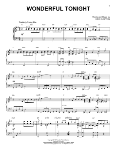 Wonderful Tonight [Jazz version] von Eric Clapton (Download) 