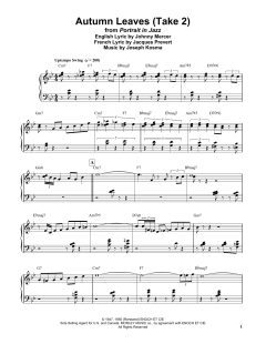 Autumn Leaves von Bill Evans (Download) 