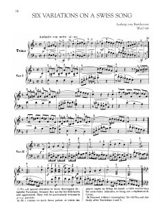 Six Variations On A Swiss Song, WoO 64 (Download) 
