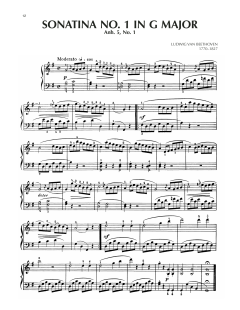 Sonatina In G Major, Anh. 5, No. 1 (Download) 