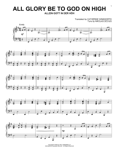 All Glory Be To God On High von Catherine Winkworth (Download) 