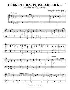 Dearest Jesus, We Are Here von Benjamin Schmolck (Download) 