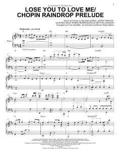 Lose You To Love Me/Chopin Raindrop Prelude von Selena Gomez (Download) 