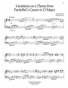 Variations On A Theme From Pachelbel's Canon In D Major (Download) 