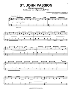 St. John Passion (Johannespassion) Christus Der Uns Selig Macht, BWV 245 von Johann Sebastian Bach (Download) 