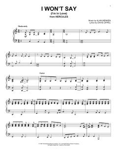 I Won't Say (I'm In Love) von Alan Menken (Download) 