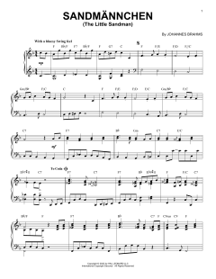 Sandmannchen (The Little Sandman), WoO 31, No. 4 [Jazz version] von Johannes Brahms (Download) 