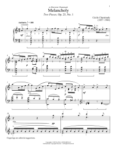 Melancholy von Cécile Chaminade (Download) 